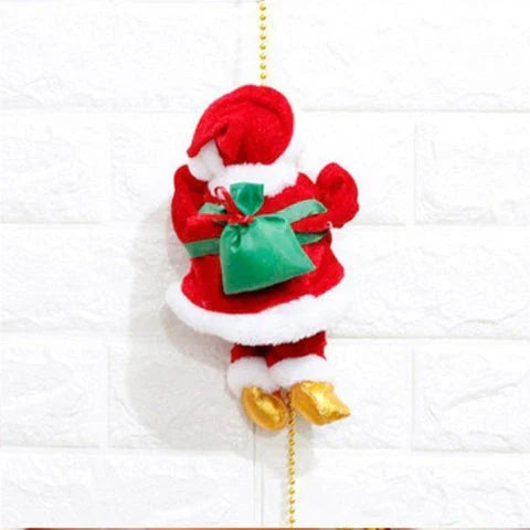 Adorable Climbing Santa Klaus decoration with ladder or rope, singing and climbing to spread holiday cheer