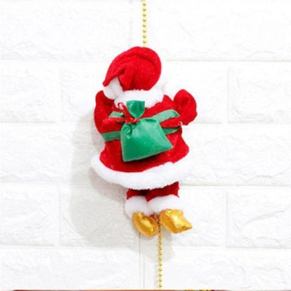 Adorable Climbing Santa Klaus decoration with ladder or rope, singing and climbing to spread holiday cheer