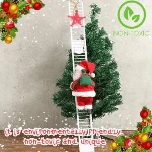 Adorable Climbing Santa Klaus decoration with ladder or rope, singing and climbing to spread holiday cheer