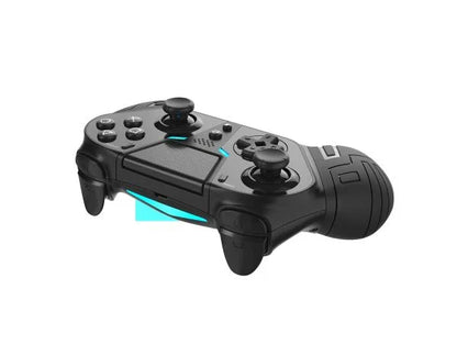 Wireless gaming controller with Bluetooth connectivity, ergonomic design, and advanced features for an immersive gaming experience