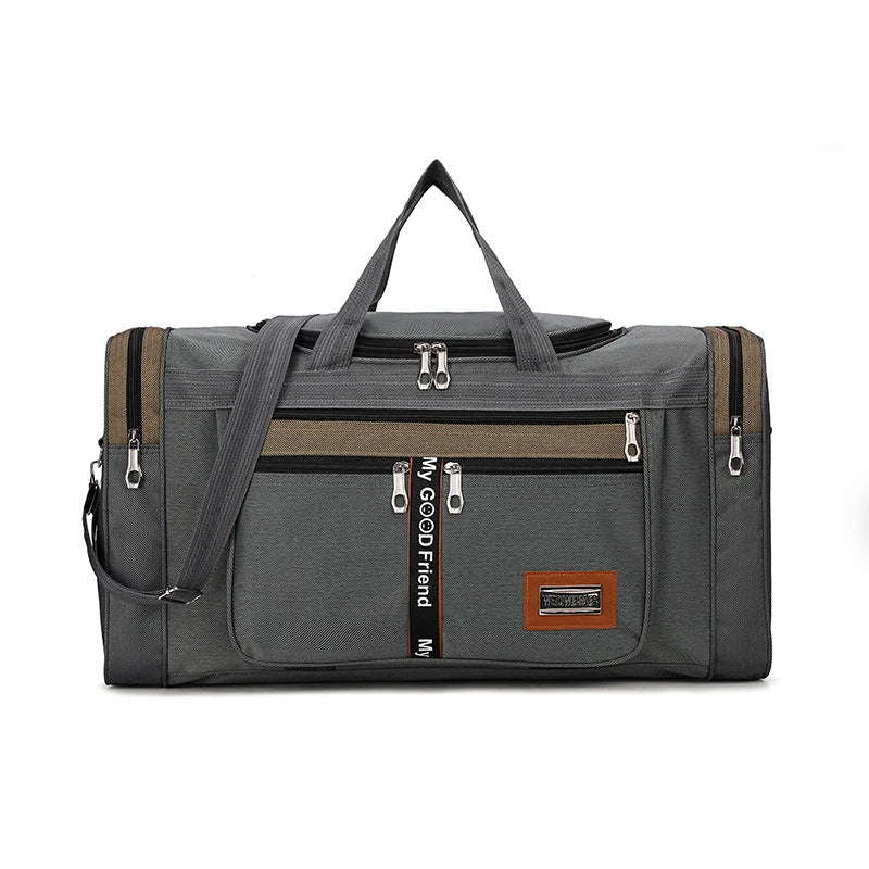 A large, stylish travel duffel bag made of high-quality Oxford material, featuring a spacious design and multiple color options.
