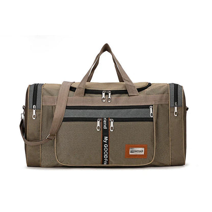 A large, stylish travel duffel bag made of high-quality Oxford material, featuring a spacious design and multiple color options.