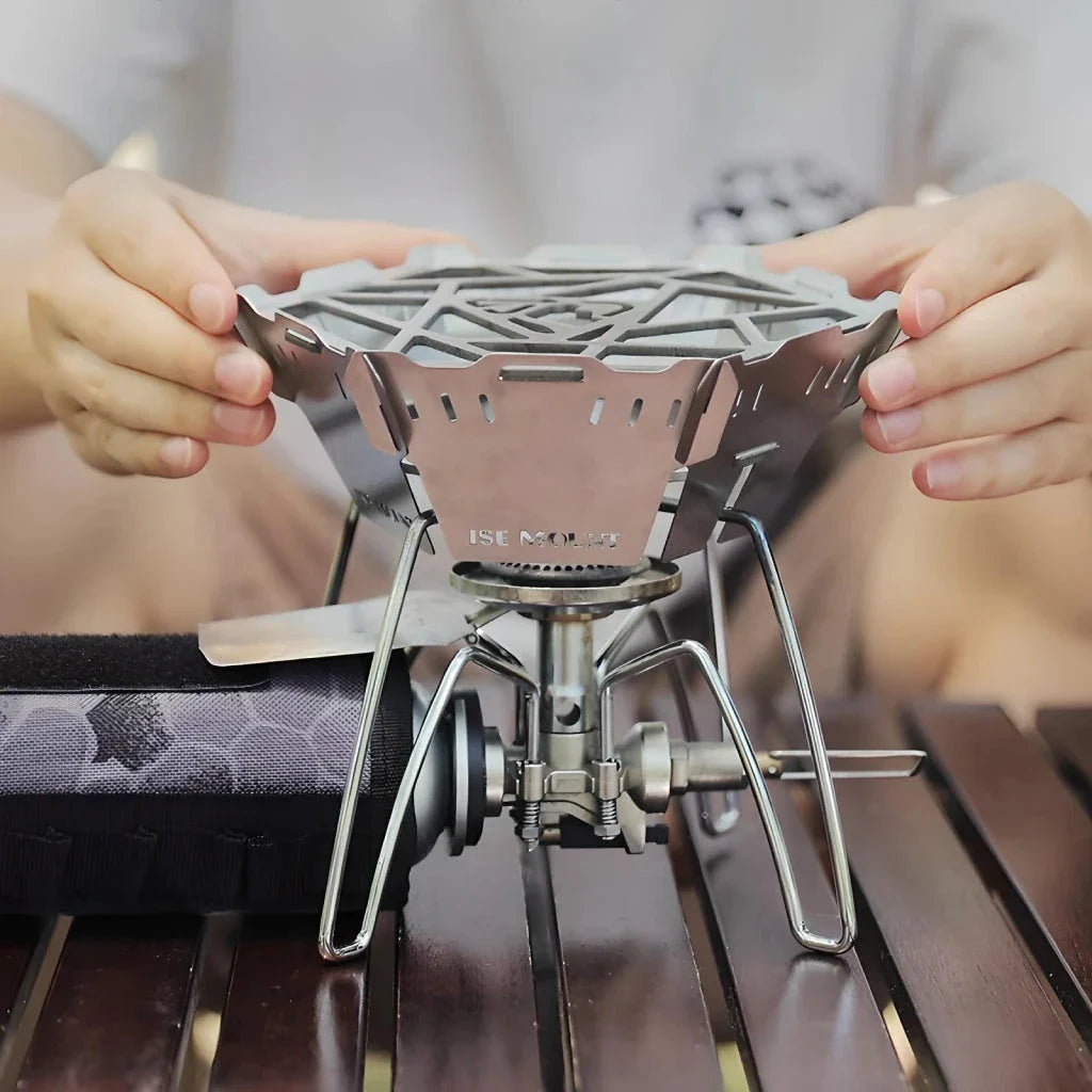 Portable Windproof Camping Stove Stand with Wind Shield for Outdoor Cooking, Hiking, and Backpacking