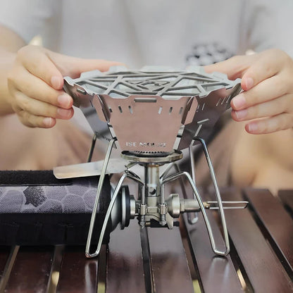 Portable Windproof Camping Stove Stand with Wind Shield for Outdoor Cooking, Hiking, and Backpacking