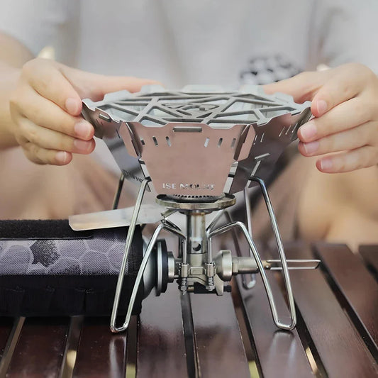 Portable Windproof Camping Stove Stand with Wind Shield for Outdoor Cooking, Hiking, and Backpacking