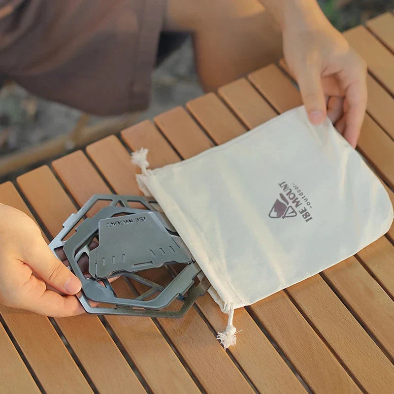 Hhomeenjoy  Portable Windproof Camping Stove Stand with Wind Shield