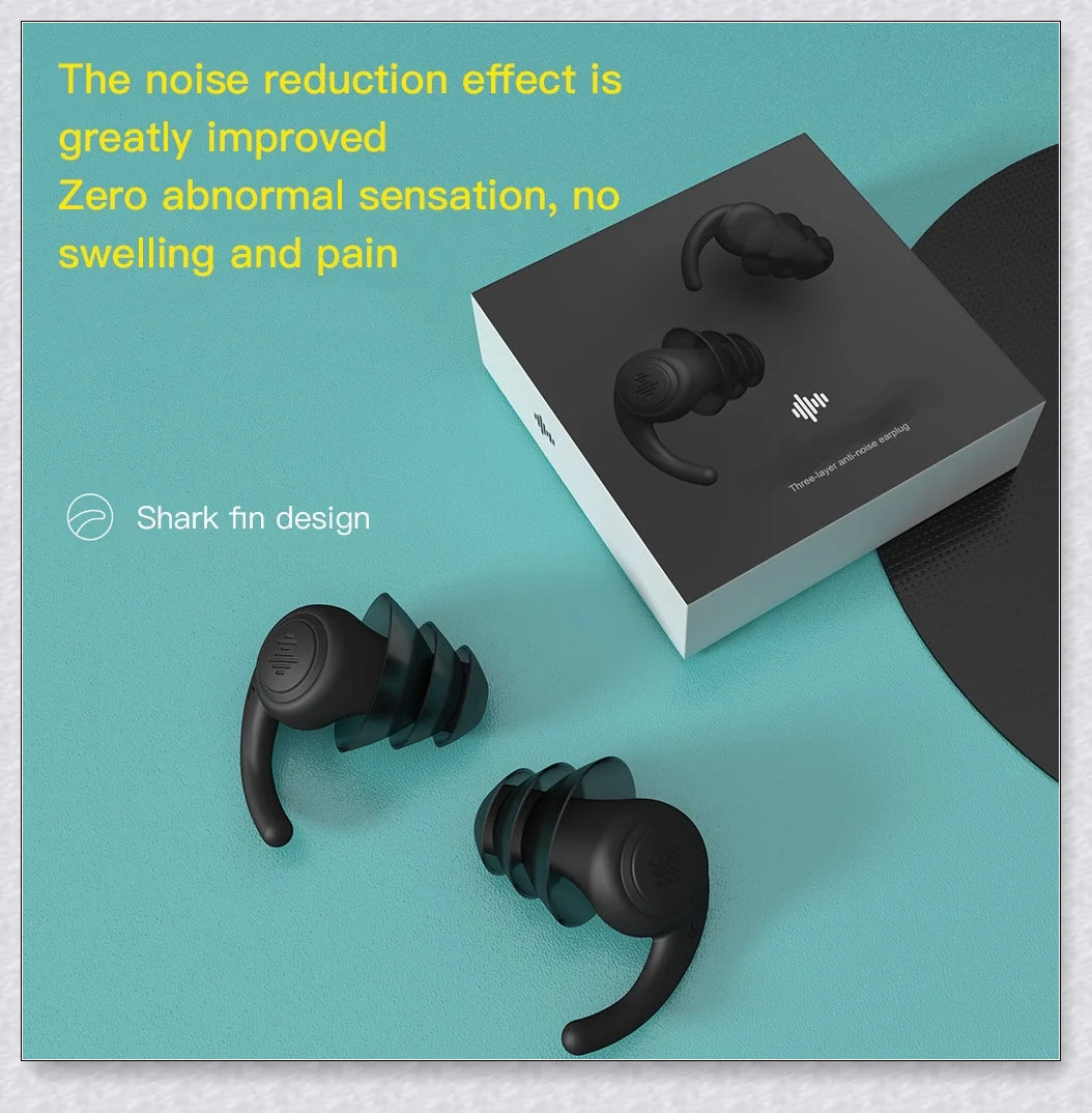Professional Sleeping Ear Plugs made with German nano silica gel for superior noise reduction and comfort