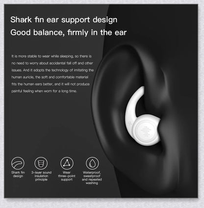 Professional Sleeping Ear Plugs made with German nano silica gel for superior noise reduction and comfort