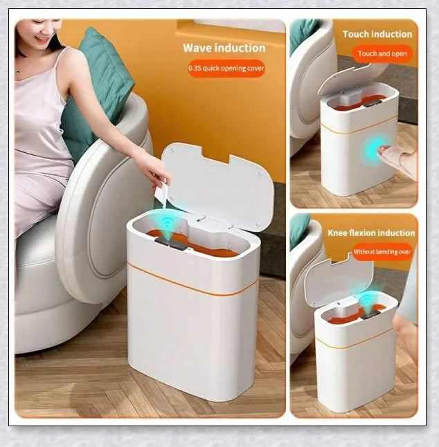 Smart Sensor Automatic Electronic Garbage Can with motion-activated sensor and tight-sealing lid for a hygienic and odor-free waste disposal experience