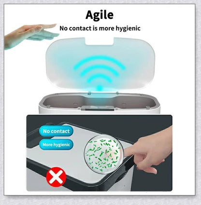 Smart Sensor Automatic Electronic Garbage Can with motion-activated sensor and tight-sealing lid for a hygienic and odor-free waste disposal experience