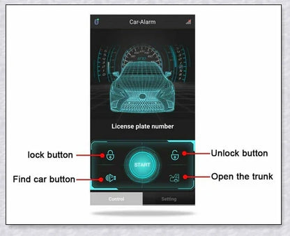 Universal Car Anti Theft Security Alarm System with Remotes - Remotely control car security features, loud alarm, and easy installation for most vehicle models.