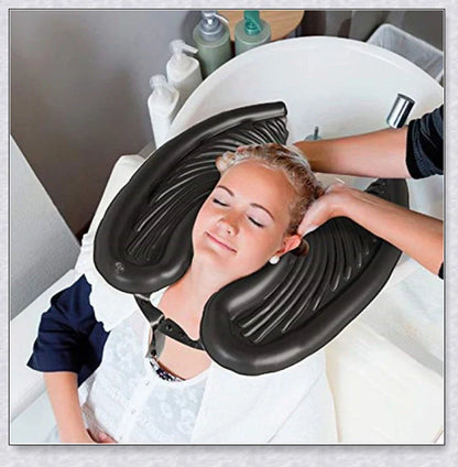 Portable Inflatable Hair Wash Tray - a lightweight and durable hair washing solution for use at home, in salons, or on the go