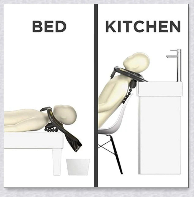 Portable Inflatable Hair Wash Tray - a lightweight and durable hair washing solution for use at home, in salons, or on the go