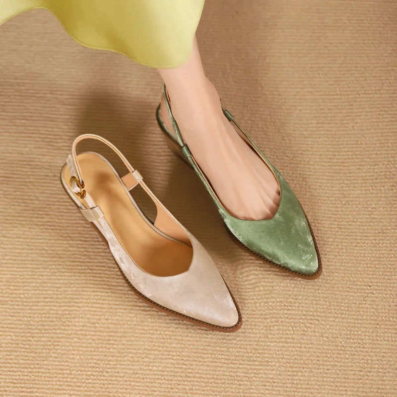 Hhomeenjoy  Chic Slingback Leather Pumps