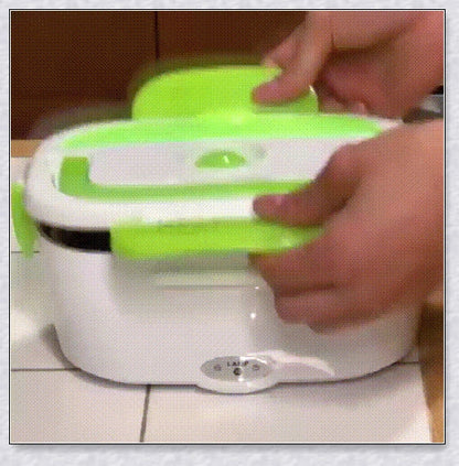 Portable Heated Electric Lunch Box with Various Color Options for Convenient Mealtime