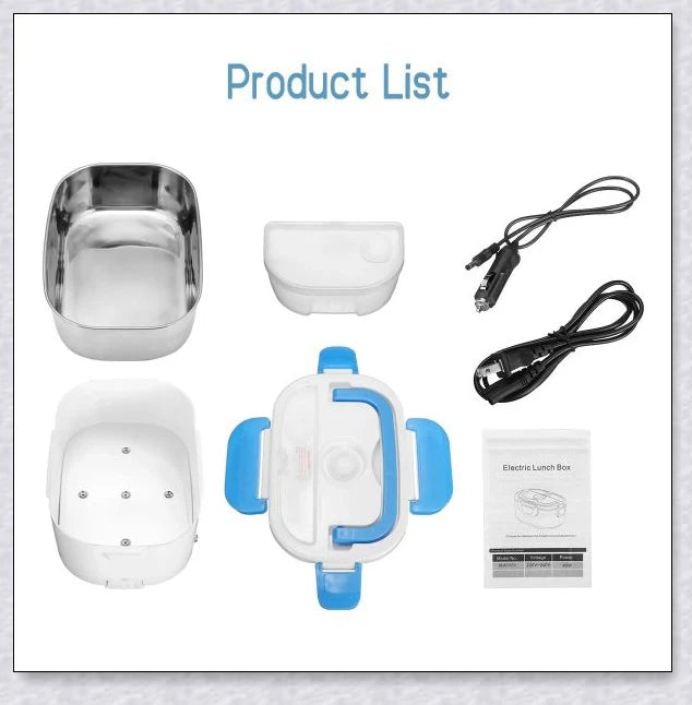 Portable Heated Electric Lunch Box with Various Color Options for Convenient Mealtime