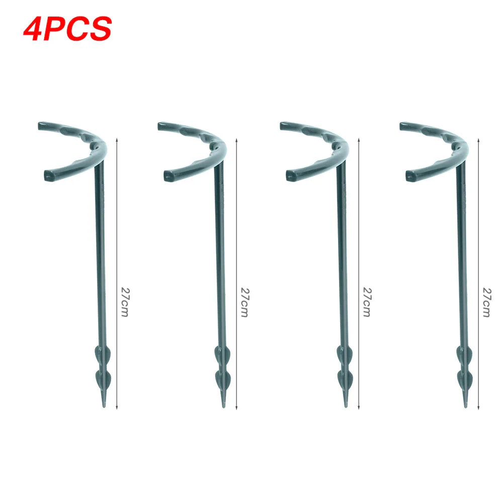 Greenhouse Plant Support Frame with sturdy T-shaped brackets and semi-circular design for supporting and guiding plant growth
