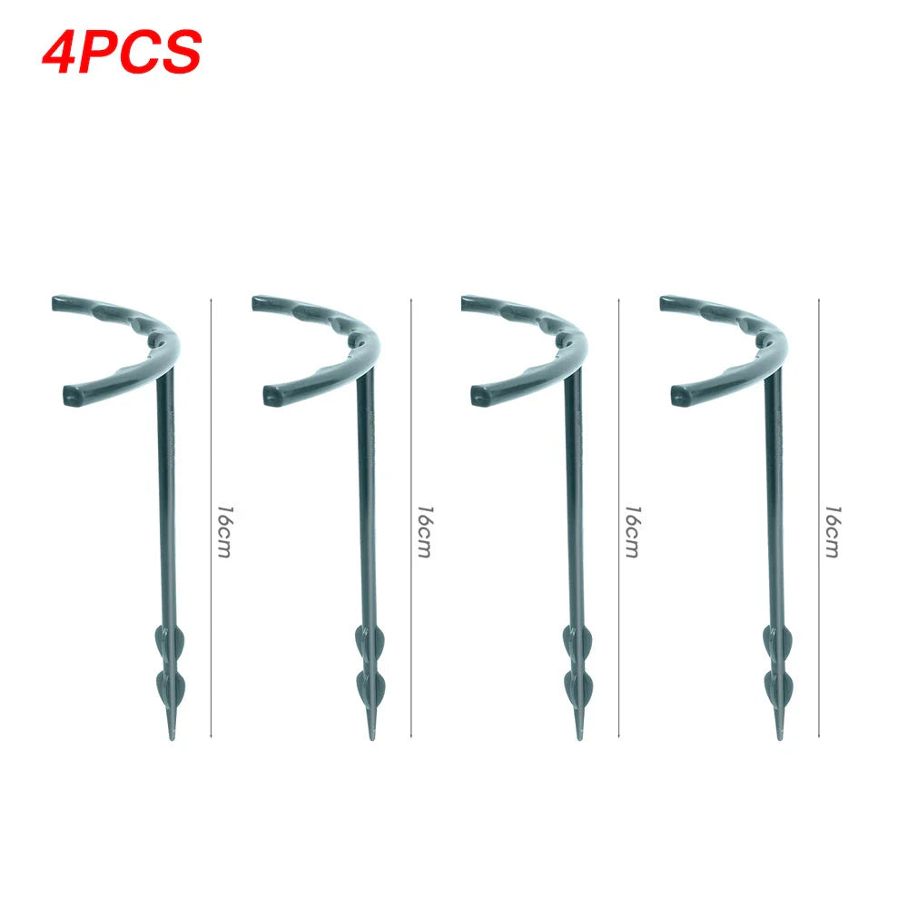 Greenhouse Plant Support Frame with sturdy T-shaped brackets and semi-circular design for supporting and guiding plant growth