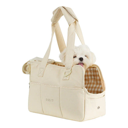 Portable One-Shoulder Pet Carrier Bag for Cats and Small Dogs, Fashionable and Functional Travel Accessory