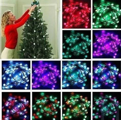 Dazzling 64 LED Christmas tree lights with multiple color options and various light patterns