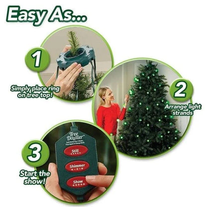 Dazzling 64 LED Christmas tree lights with multiple color options and various light patterns