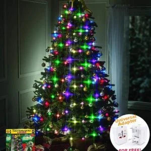 Dazzling 64 LED Christmas tree lights with multiple color options and various light patterns