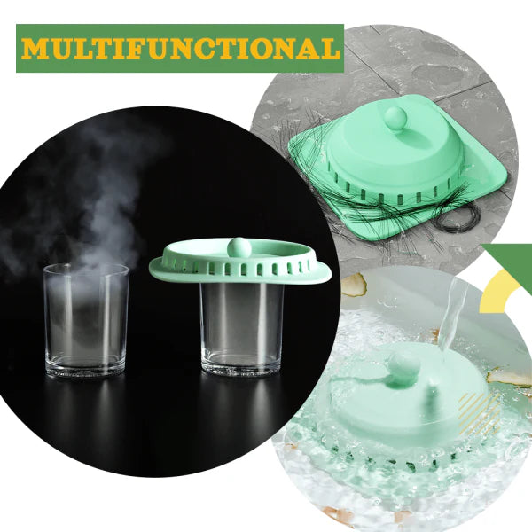 A durable and flexible floor drain cover that effectively seals in odors and allows for quick drainage.