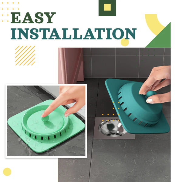 A durable and flexible floor drain cover that effectively seals in odors and allows for quick drainage.