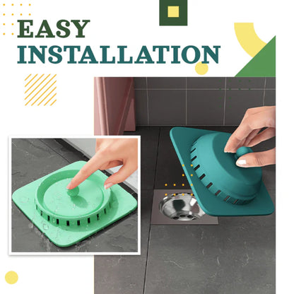 A durable and flexible floor drain cover that effectively seals in odors and allows for quick drainage.