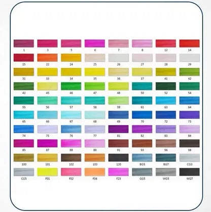 Double-headed alcohol-based oily colour animation paint pens with round and inclined tips for professional art students