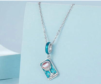 925 silver tarot Holy Cup pendant, 2.7cm x 1.5cm, 0.45cm aperture, SCC3141 colour, DIY jewellery charm