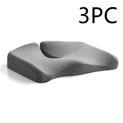 Memory foam seat cushion with non-slip bottom for office and car use