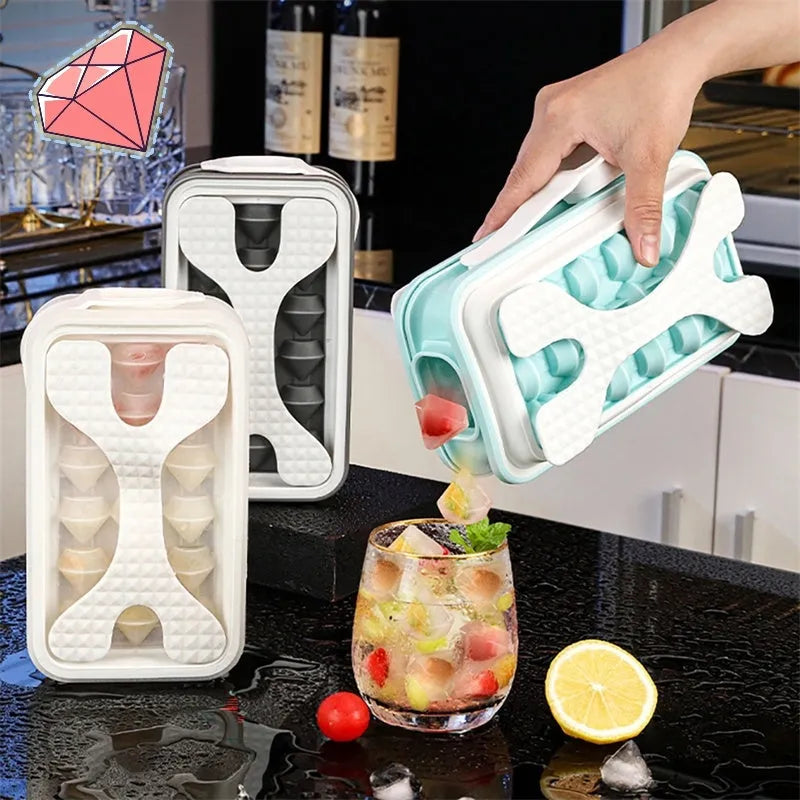 Light grey silicone ice ball mould and water bottle with modern minimalist design