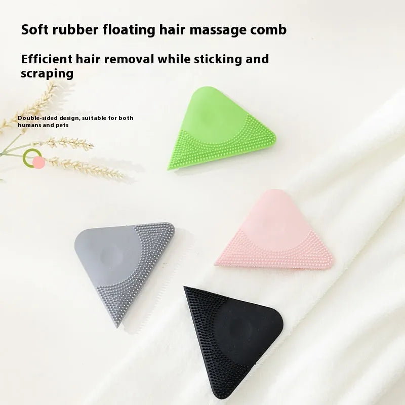 PTE plastic pet hair scraper comb for grooming cats, dogs and removing hair from fabrics.
