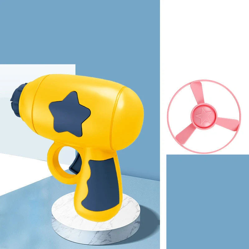 LED Light Flying Saucer Launcher Toy Set with flashing discs for pets and kids