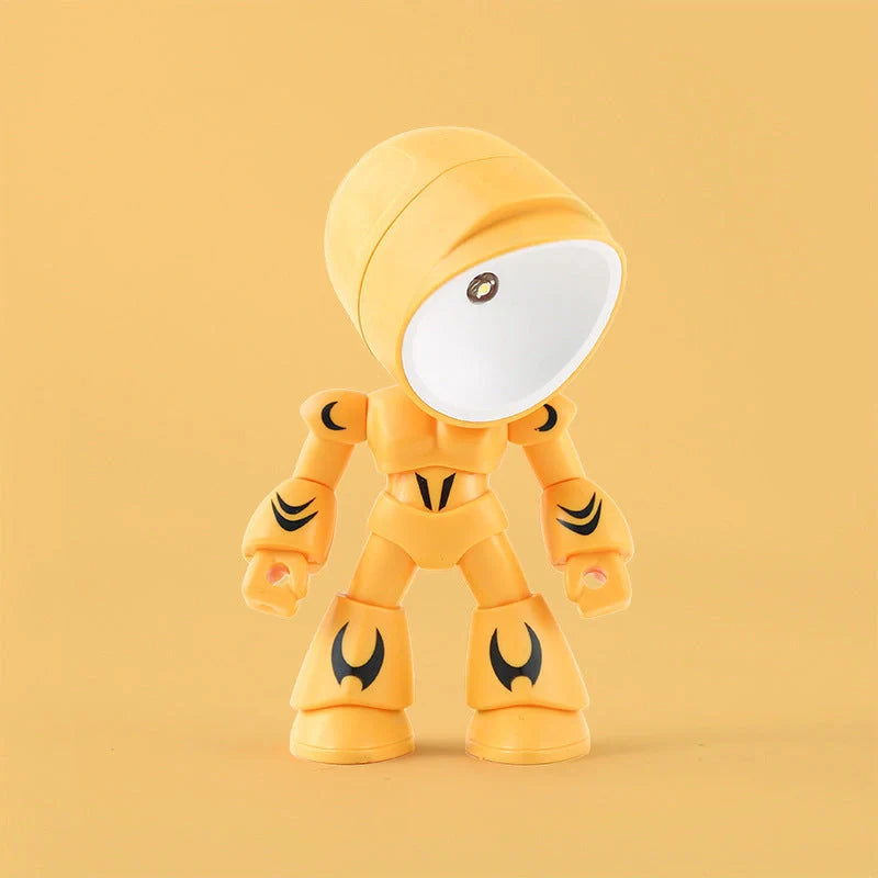 Mini LED Hero Robot Table Lamp with adjustable arms and 360° rotating head in various colors