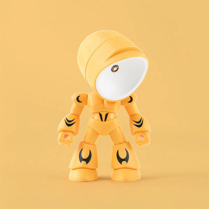Mini LED Hero Robot Table Lamp with adjustable arms and 360° rotating head in various colors