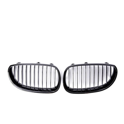 ABS shield carbon fibre effect front grille set for BMW 5-Series E39 E60 E66 models