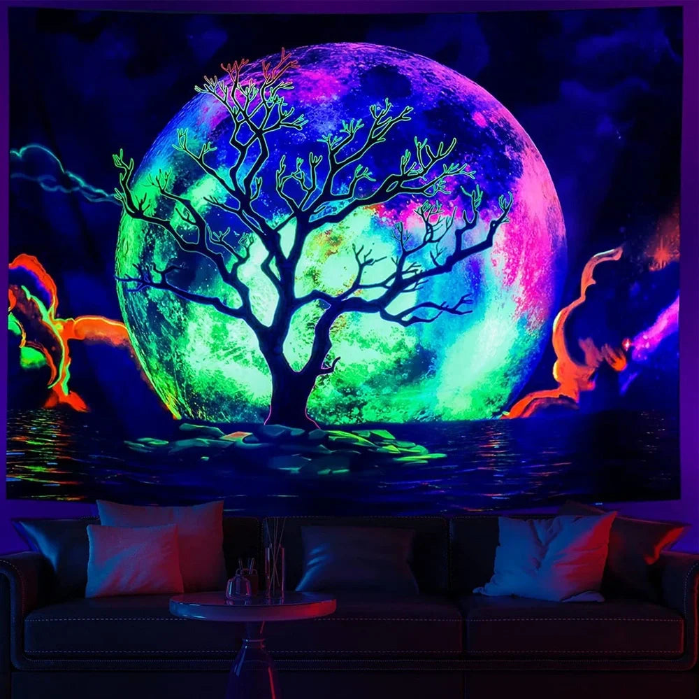 Purple polyester wall tapestry with brushed texture in rectangular shape showing colour variations LS-HXD-558 to LS-HXD-565