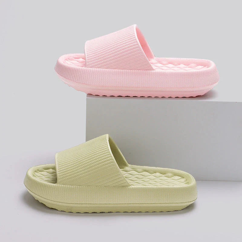 Comfy slip-on sandals with stylish rhombus pattern design, available in various colors and sizes
