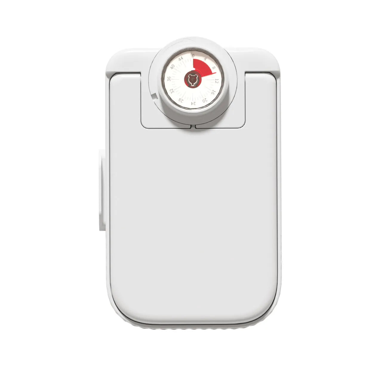 White programmable pet single meal feeder with timer display, ice crystal box, and modular splash-proof design.