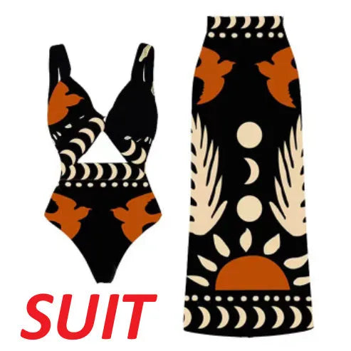 Women's black polyester one-piece swimsuit with lining for beach and pool swimming