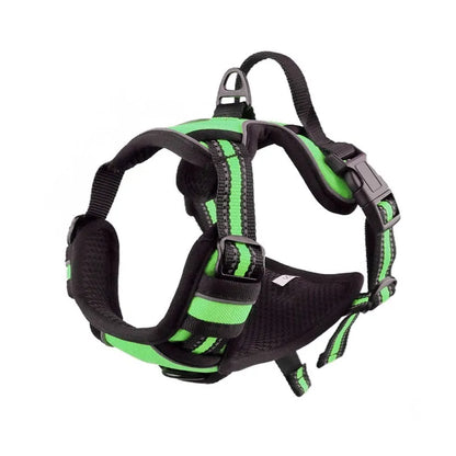 Adjustable dog chest strap lead made from Oxford cloth, shown in one of eight available colours.