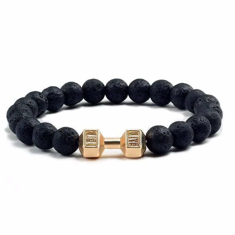 Natural volcanic stone beads bracelet with aromatherapy diffuser in various colors and sizes