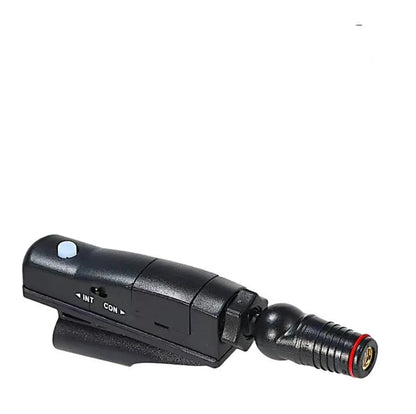 A golf putter laser aiming instrument showing different style options including a laser sight unit.