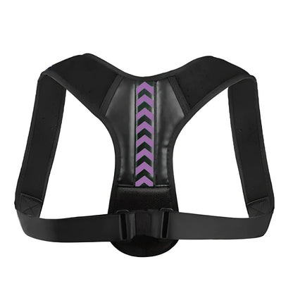 Arrowhead fishbone posture correction belt in black with green detailing, showing adjustable nylon straps and upper back support design