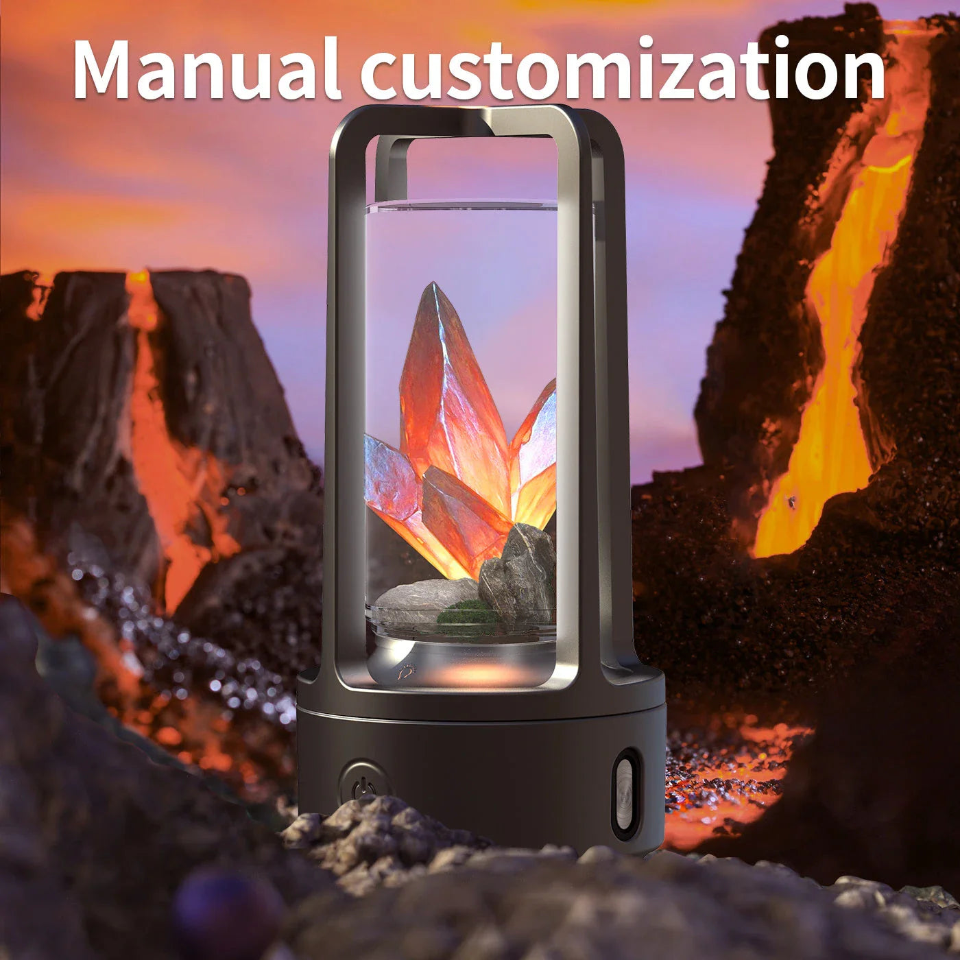 Versatile 2-in-1 Crystal Light Speaker with Bluetooth connectivity and a mesmerizing light display