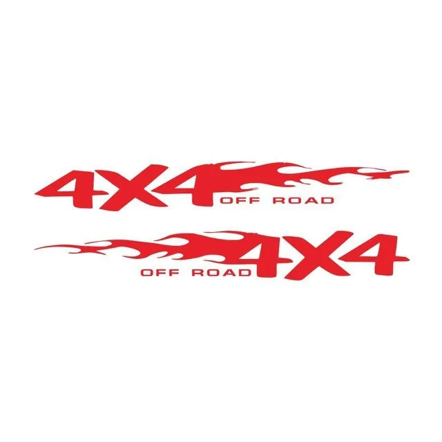 Fire Totem striped design reflective car body sticker on black background showing colour options.