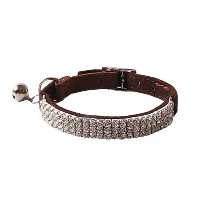Flannel elastic buckle cat collar showing gang drill pattern and adjustable mechanism