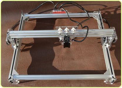 Miniature 3000mW laser engraving machine with 400mm by 300mm base plate for marking and lettering